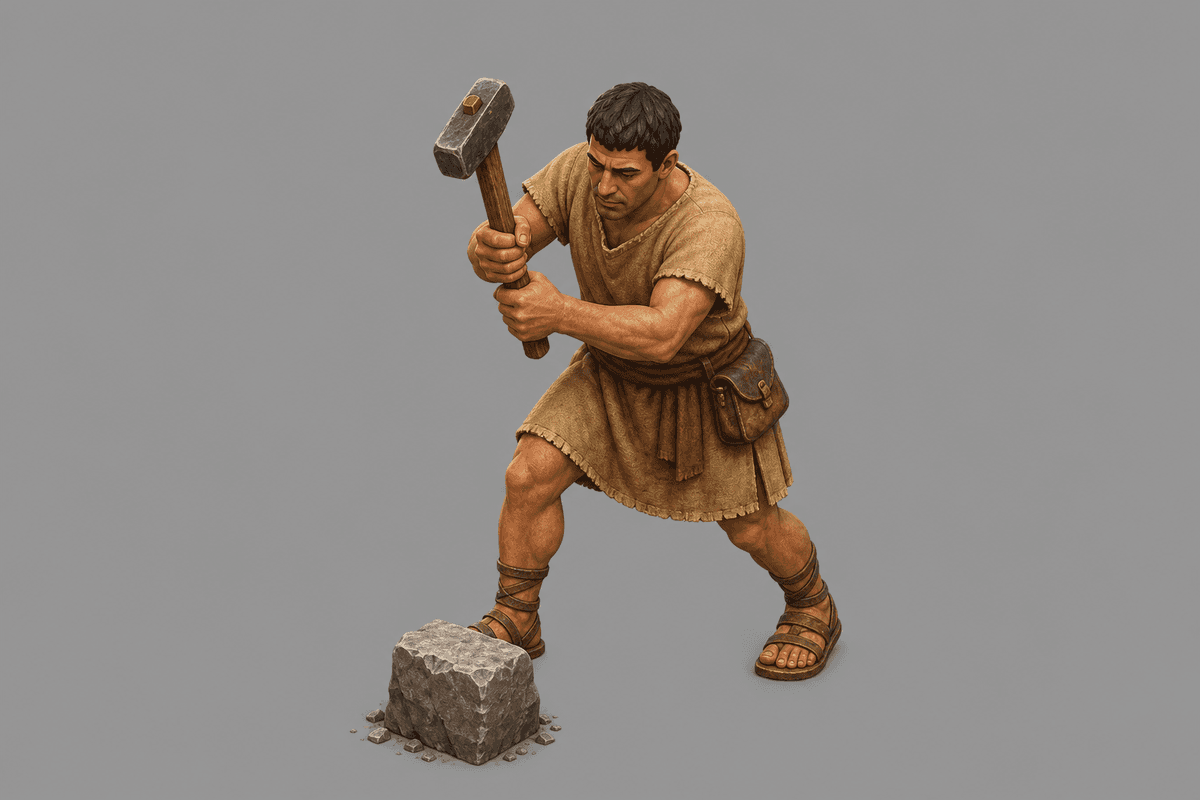 Roman colonist at work