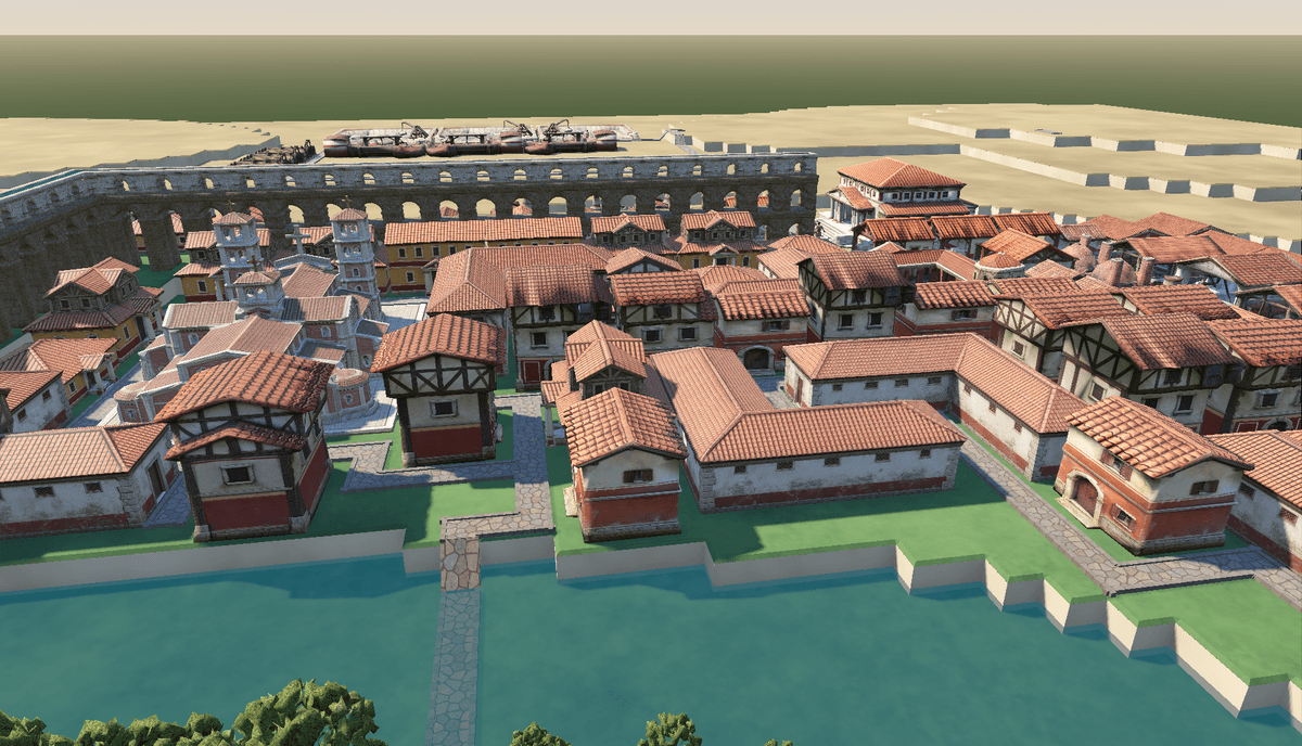 Housing district beside the aqueduct