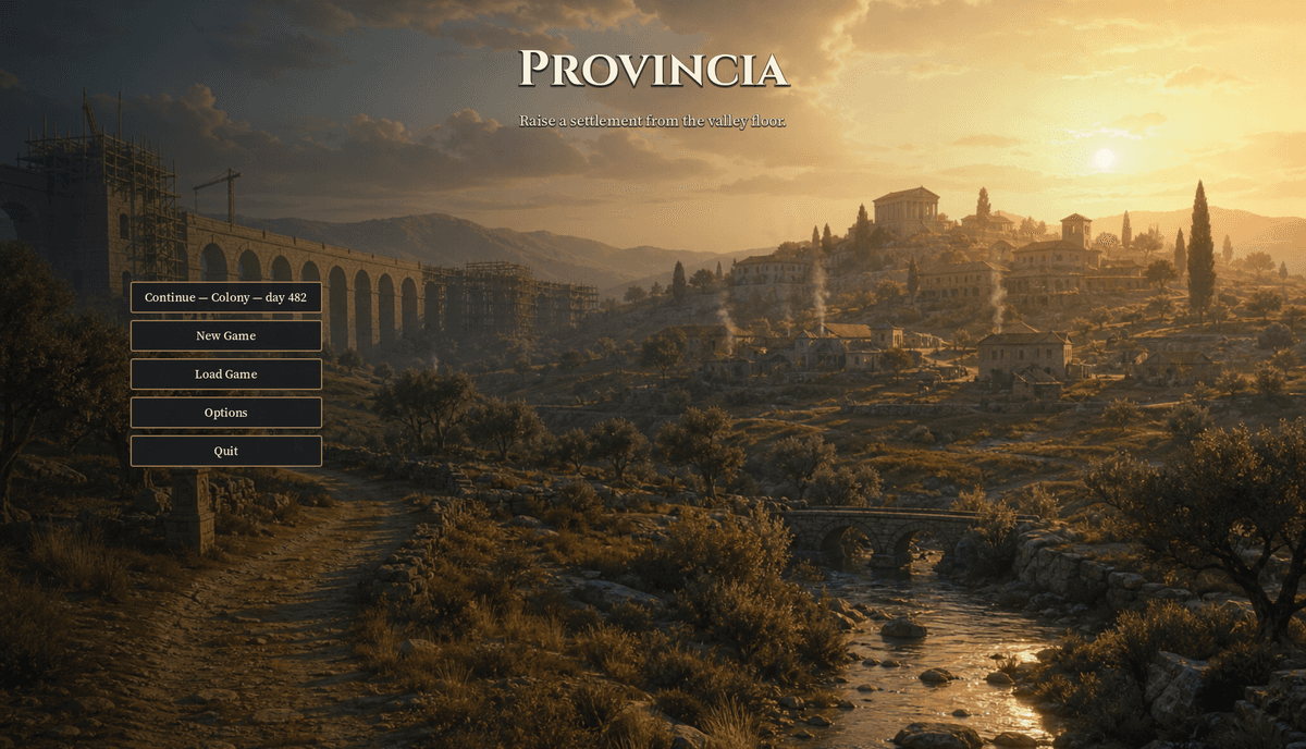 Secondary title key art from the build